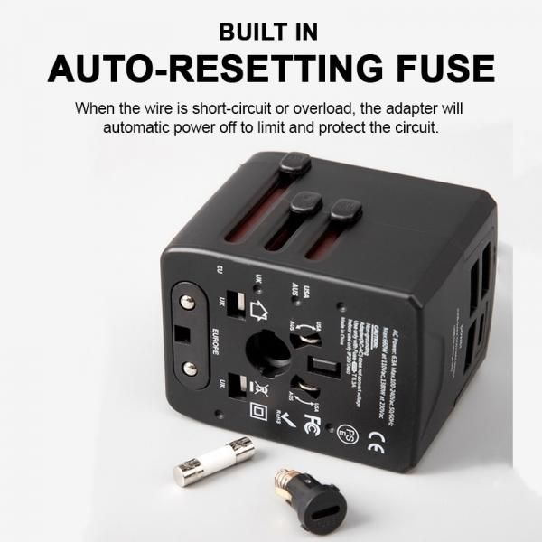 Travel Adaptor - 3U + 1C - 3.5A Fast Charge  Electronics & Gadgets Travel & Outdoor Accessories Other Travel & Outdoor Accessories New Arrivals Adaptors EGT1044-04.jpg