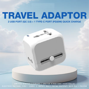 Travel Adaptor - 2U  Electronics & Gadgets Travel & Outdoor Accessories Other Travel & Outdoor Accessories New Arrivals Adaptors EGT1043-01.png