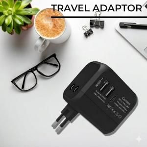 Travel Adaptor - 2U + 1C - 3.0A Fast Charge  Electronics & Gadgets Travel & Outdoor Accessories Other Travel & Outdoor Accessories New Arrivals Adaptors EGT1042-01.jpg