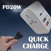 Travel Adaptor - 2U  Electronics & Gadgets Travel & Outdoor Accessories Other Travel & Outdoor Accessories New Arrivals Adaptors EGT1041-02.png