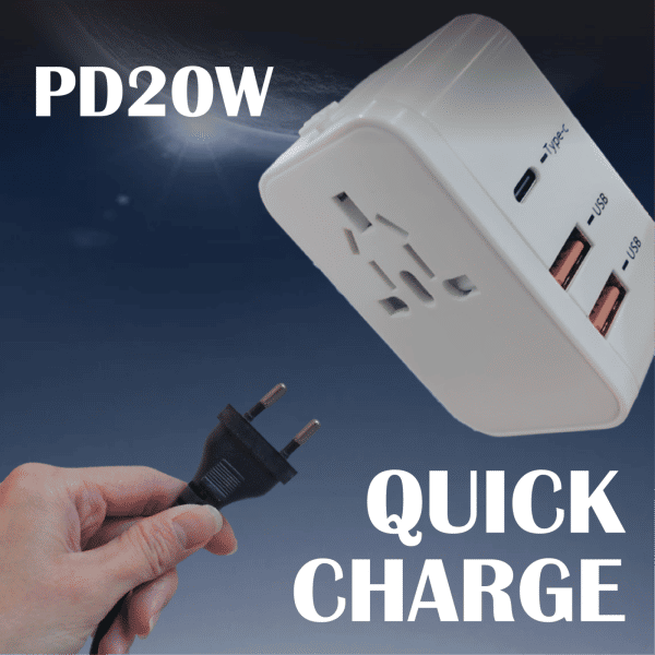 Travel Adaptor - 2U  Electronics & Gadgets Travel & Outdoor Accessories Other Travel & Outdoor Accessories New Arrivals Adaptors EGT1041-02.png
