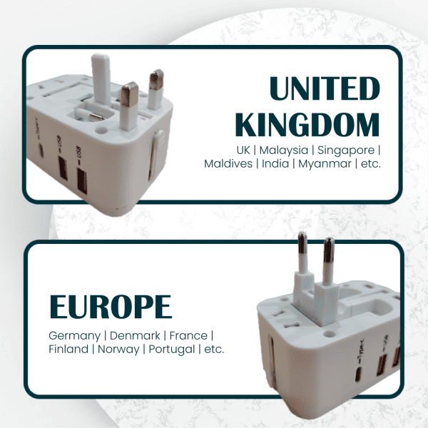 Travel Adaptor - 2U  Electronics & Gadgets Travel & Outdoor Accessories Other Travel & Outdoor Accessories New Arrivals Adaptors EGT1041-05.png