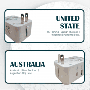 Travel Adaptor - 2U  Electronics & Gadgets Travel & Outdoor Accessories Other Travel & Outdoor Accessories New Arrivals Adaptors EGT1041-06.png