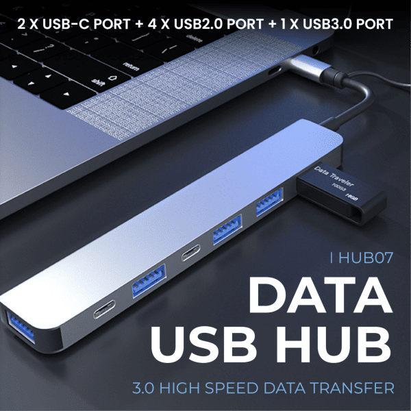 5U + 2C USB Hub  Electronics & Gadgets Others Computer & Mobile Accessories Gadget New Arrivals EMU1011-03.png