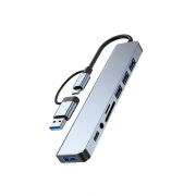 HUB08 - 4U + 1C + 1TF + 1SD + 3.5mm Jack USB Hub  Electronics & Gadgets Others Computer & Mobile Accessories Gadget New Arrivals EMU1012-01.png