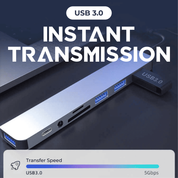 HUB08 - 4U + 1C + 1TF + 1SD + 3.5mm Jack USB Hub  Electronics & Gadgets Others Computer & Mobile Accessories Gadget New Arrivals EMU1012-04.png