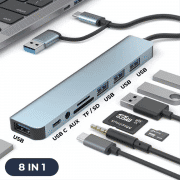 HUB08 - 4U + 1C + 1TF + 1SD + 3.5mm Jack USB Hub  Electronics & Gadgets Others Computer & Mobile Accessories Gadget New Arrivals EMU1012-06.png