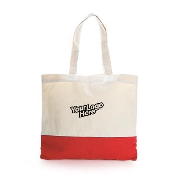 Apdox Two - Tone Canvas Tote Bag Tote Bag / Non-Woven Bag Bags NATIONAL DAY Eco Friendly TNW1020-RED_2