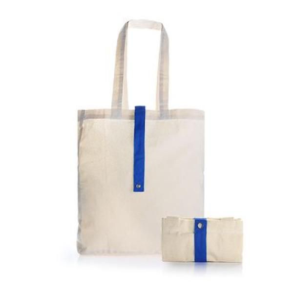 Foldable Cotton Tote Bag Tote Bag / Non-Woven Bag Bags RACIAL HARMONY DAY Earth Day TNW1024DBLU