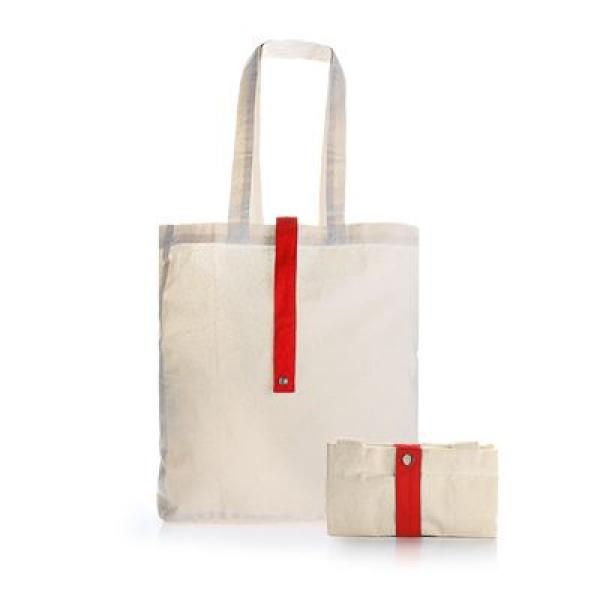 Foldable Cotton Tote Bag Tote Bag / Non-Woven Bag Bags RACIAL HARMONY DAY TNW1024RED