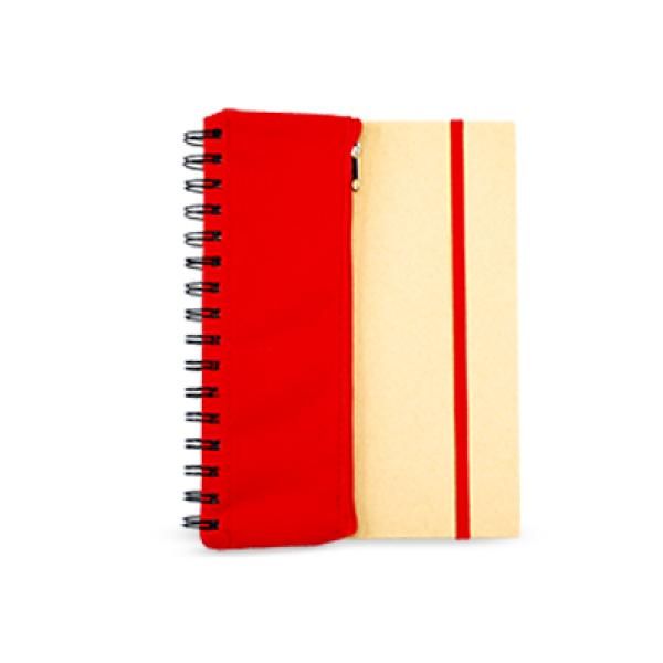 Jonzelle Notebook with Pouch Printing & Packaging Notebooks / Notepads Best Deals JNO1023_Individual_Red