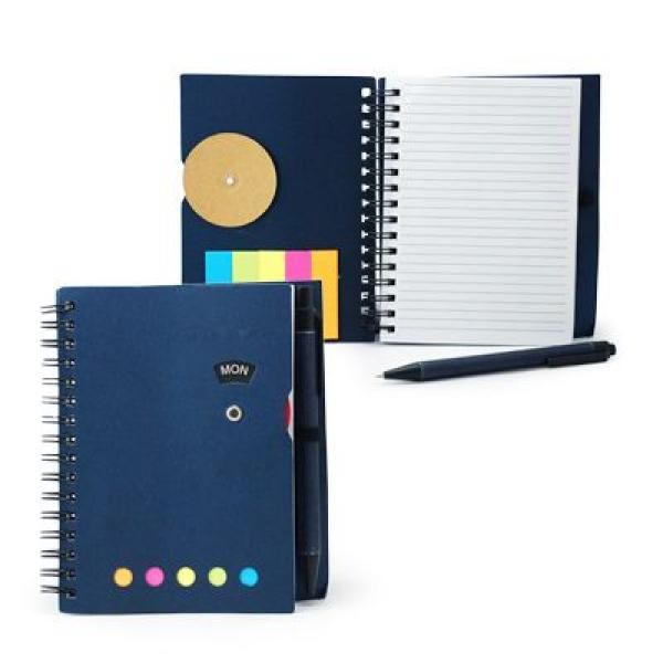 Notebook with Sticky Notes and Pen Printing & Packaging Notebooks / Notepads ZNO1016Blu