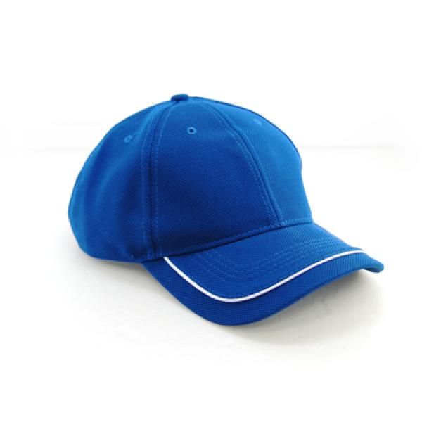 Cool Max Cap with Piping on Peak Headgears CAP1108Blu