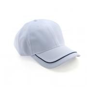 Cool Max Cap with Piping on Peak Headgears CAP1108Wht