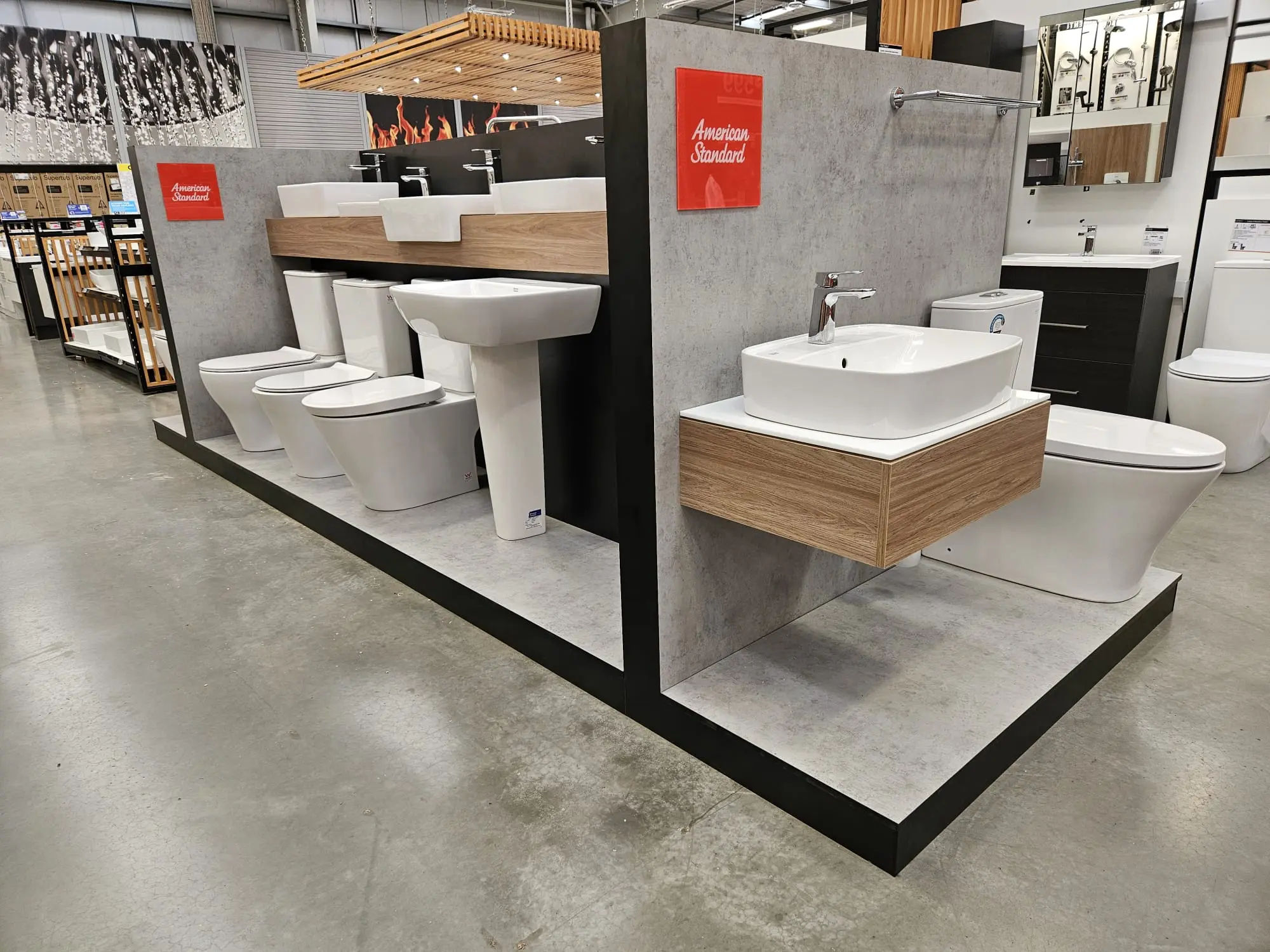 American Standard display showcase