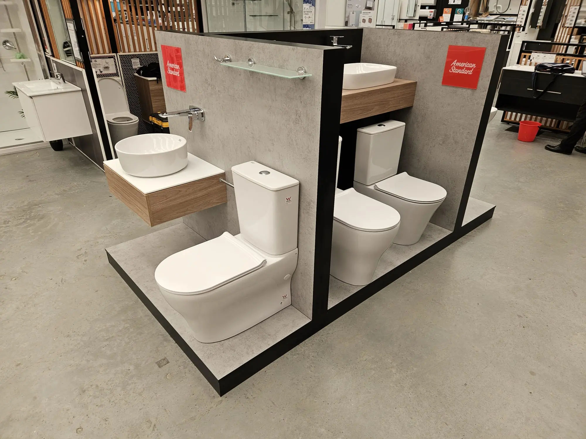 American Standard display showcase