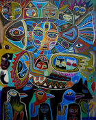 Animalisto Žuviagalvio Procesija. Artūro Rožkovo pieš.