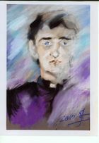 Poetas, kunigas Justas Jasėnas. Dailininkė Stasė Medytė. 2010 m.