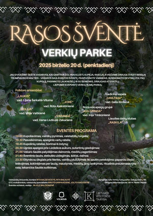 KVIEČIAME Į RASOS ŠVENTĘ VERKIŲ PARKE