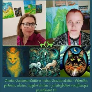 Indrės Gražulevičiūtės-Vileniškės sukurta bendrą parodą pristatanti afiša