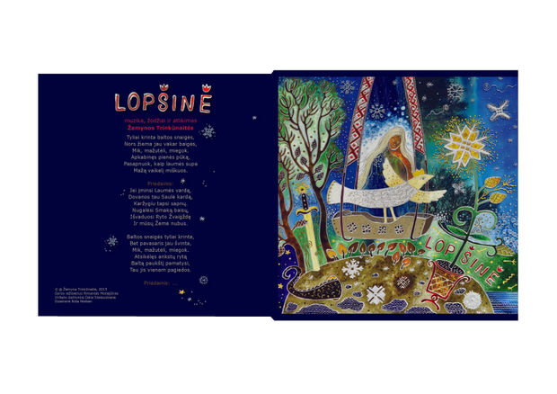 ŽEMYNA TRINKŪNAITĖ. Lopšinė, jei įminsi Laumės vardą