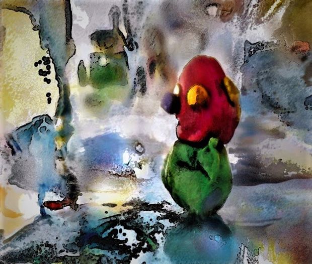 Grožis - tai noras piešti gėles. Tomo Karkalo pieš.