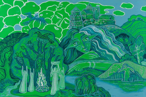 Virginijos Aliukonės paveikslas ŽALIA ŽEMYNOS ŽEMĖ