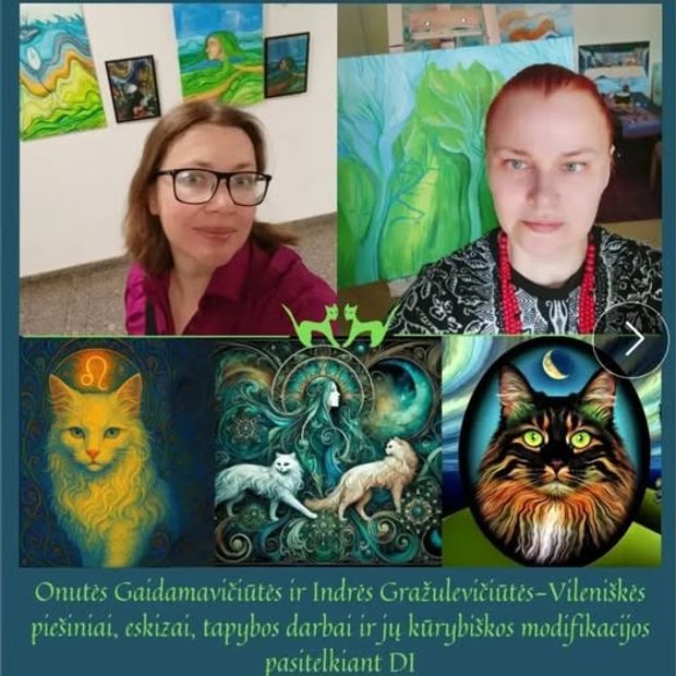 Indrės Gražulevičiūtės-Vileniškės sukurta bendrą parodą pristatanti afiša