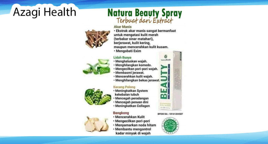14 Manfaat Beauty Spray Natura World yang Perlu Di ketahui 7 7 Azagi Health adalah salah satu tempat Jual Natura spray Member Resmi, Di kesempatan kali ini kami akan sedikit lebih menjelaskan Manfaat Beauty Spray Natura World untuk kesehatan Jual Natura spray