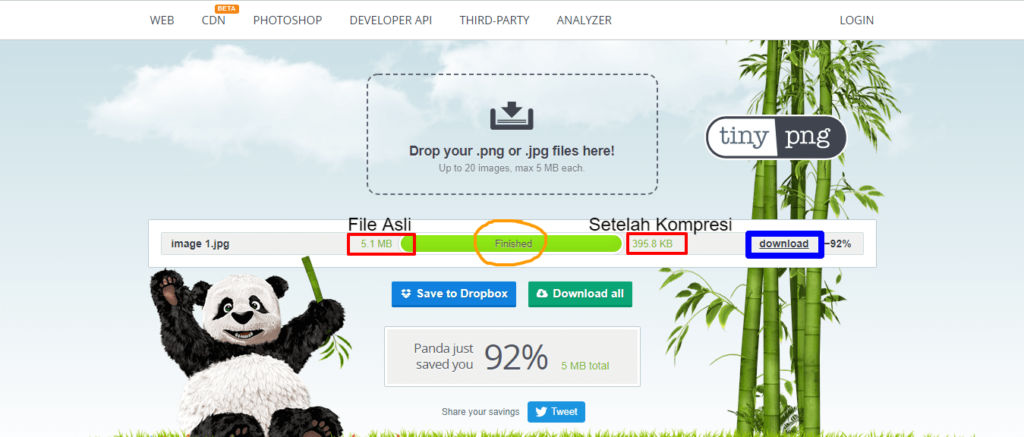 Cara Memperkecil ukuran Foto dengan Tinypng 5 5 Dalam artikel ini, kamu akan mempelajari bagaimana cara Memperkecil ukuran Foto Cara Memperkecil ukuran Foto