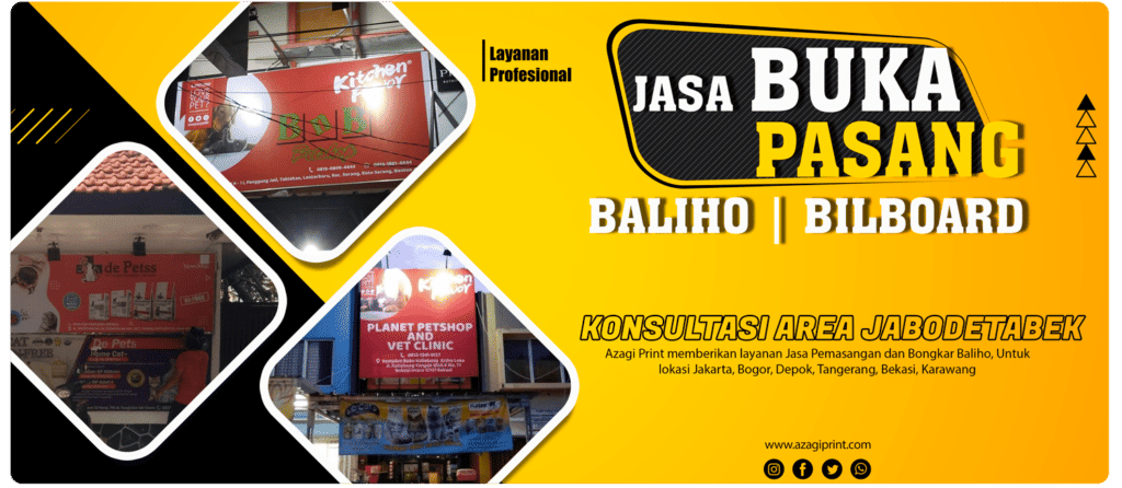 Jasa Pasang Baliho di Jakarta | Pemasangan Spanduk | T Banner 4 4 Jasa Pasang Baliho di Jakarta. Pasang Bongkar Baliho, Pemasangan spanduk, memasang umbul-umbul, Pemasangan T Banner dan sarana promosi lainnya jika dilihat secara singkat memang terlihat sederhana dan tampak mudah. Akan tetapi pada Realitanya di lapangan tidak semudah itu, kita harus memahami dan mempertimbangkan serta cermat jasa Pemasangan Spanduk di jakarta