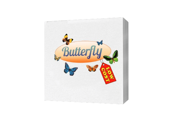 САЛФЕТКИ БЪТЪРФЛАЙ 33х33 80БР БЕЛИ