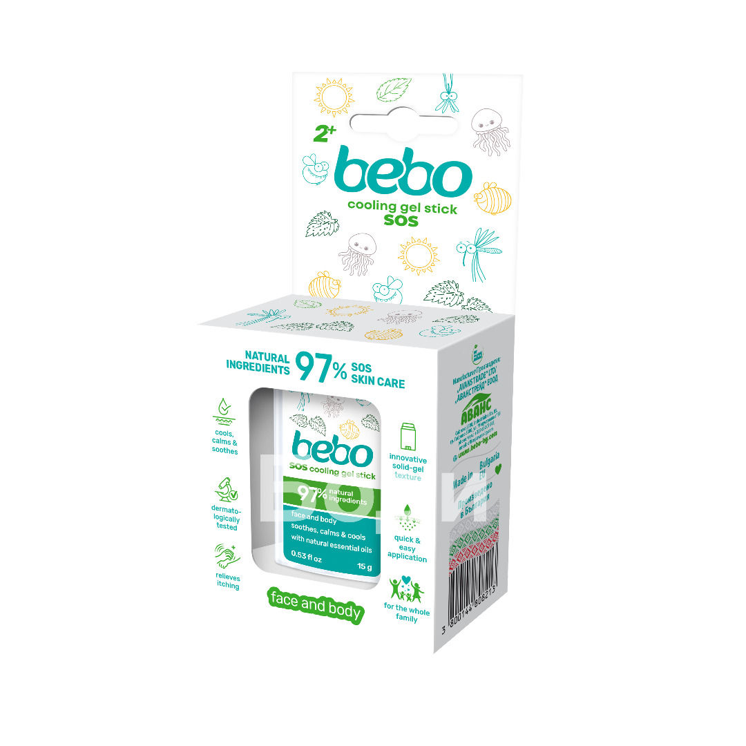 BEBE SOS COOLING GEL STICK 97% NATURAL 15g.