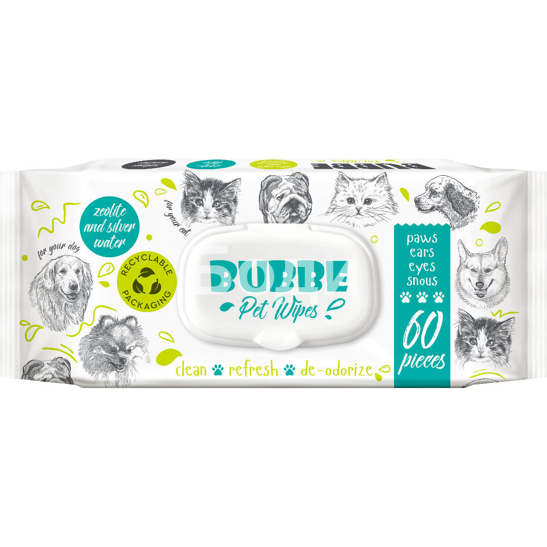 BUBE MOIST WIPES FOR HOUSEHOLD PETS 60 pcs. 2