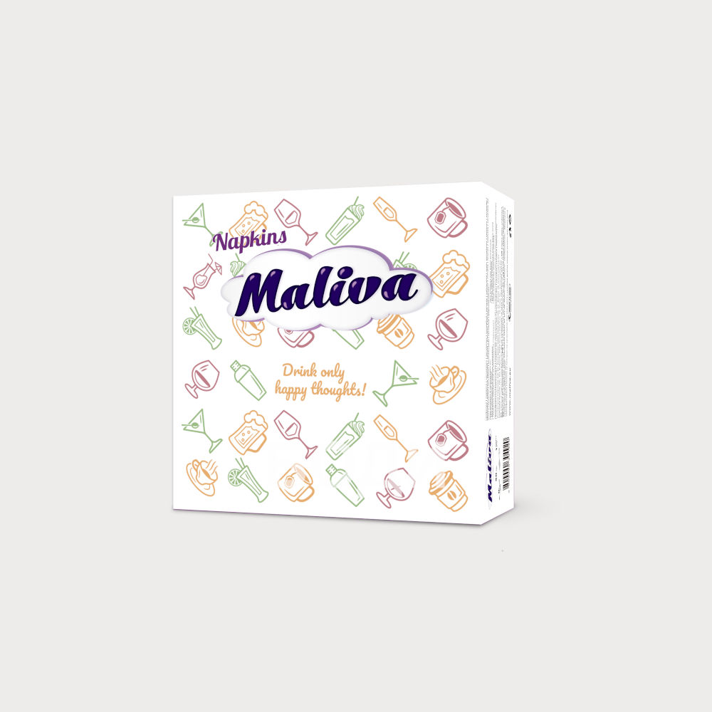 САЛФЕТКИ МАЛИВА 50 БР. 33/33 ПРИНТ