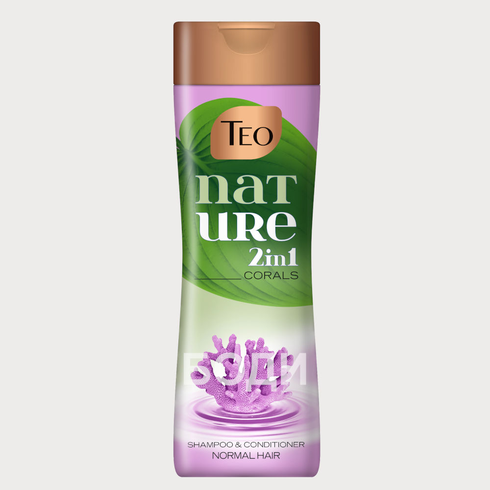 ТЕО ШАМПОАН NATURE 2in1 КОРАЛ 350мл.