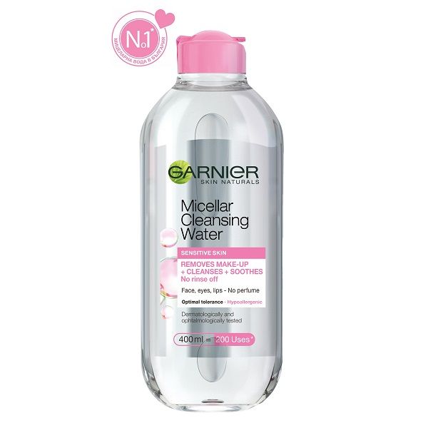 GARNIER МИЦЕЛАРНА ВОДА смесена/чувств.кожа