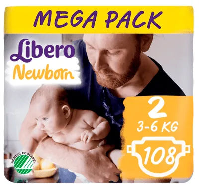 ПАМПЕРС LIBERO 2 MINI, 3-6 КГ 108 БР