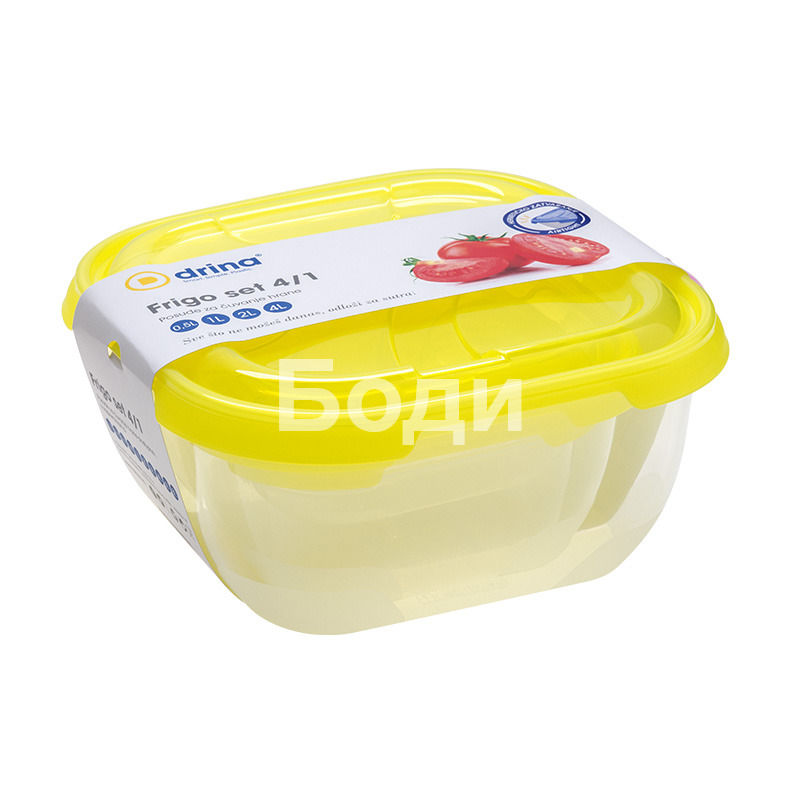 DRINA FREEZER BOX FRIGO SET 4/1 0.5/1l/2l/4l 2
