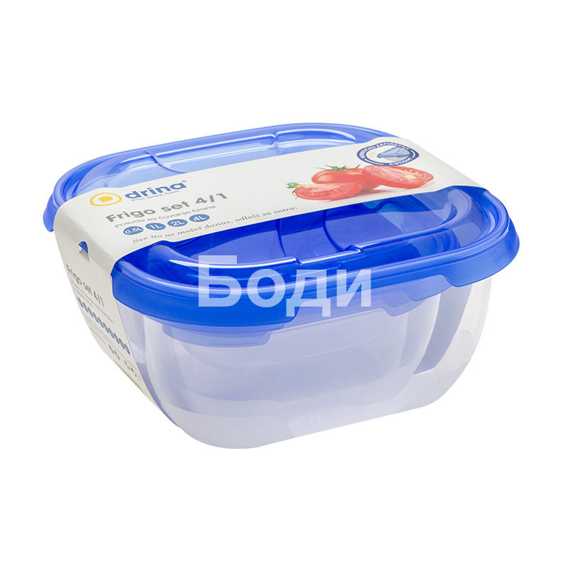 DRINA FREEZER BOX FRIGO SET 4/1 0.5/1l/2l/4l 3
