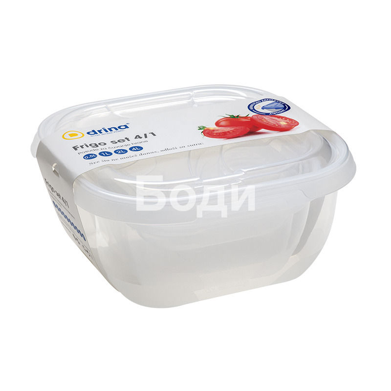 DRINA FREEZER BOX FRIGO SET 4/1 0.5/1l/2l/4l 4