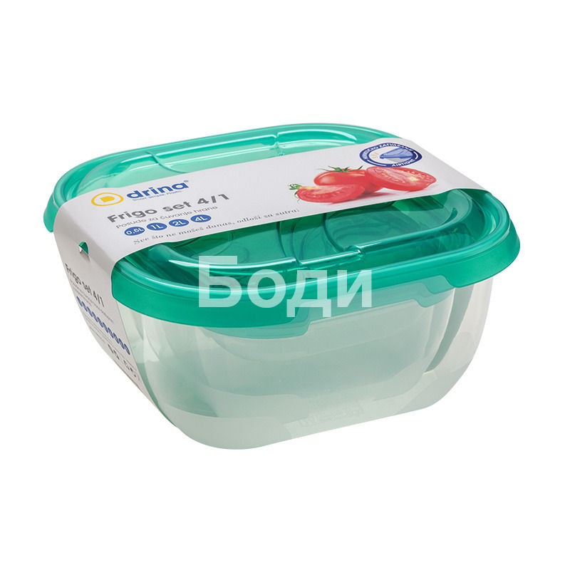 DRINA FREEZER BOX FRIGO SET 4/1 0.5/1l/2l/4l 5