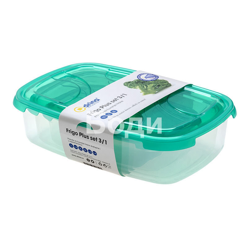 ДРИНА КУТИЯ ЗА ФРИЗЕР FRIGO PLUS SET 3/1 1л/2л/3л 3