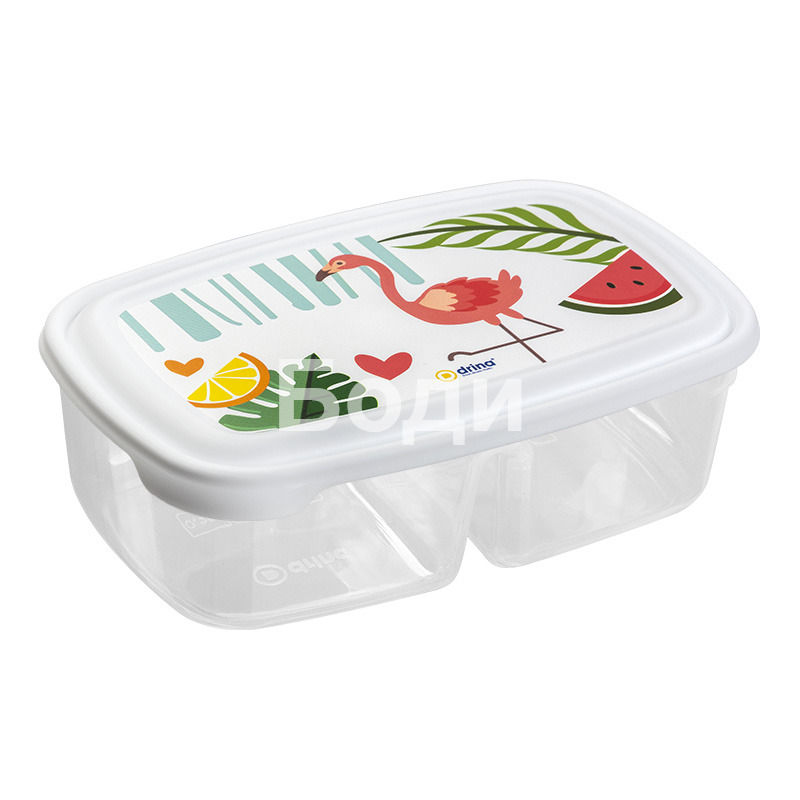 DRINA STORAGE BOX FOOD STILO DECO 0.250ml.+0.250ml. 3