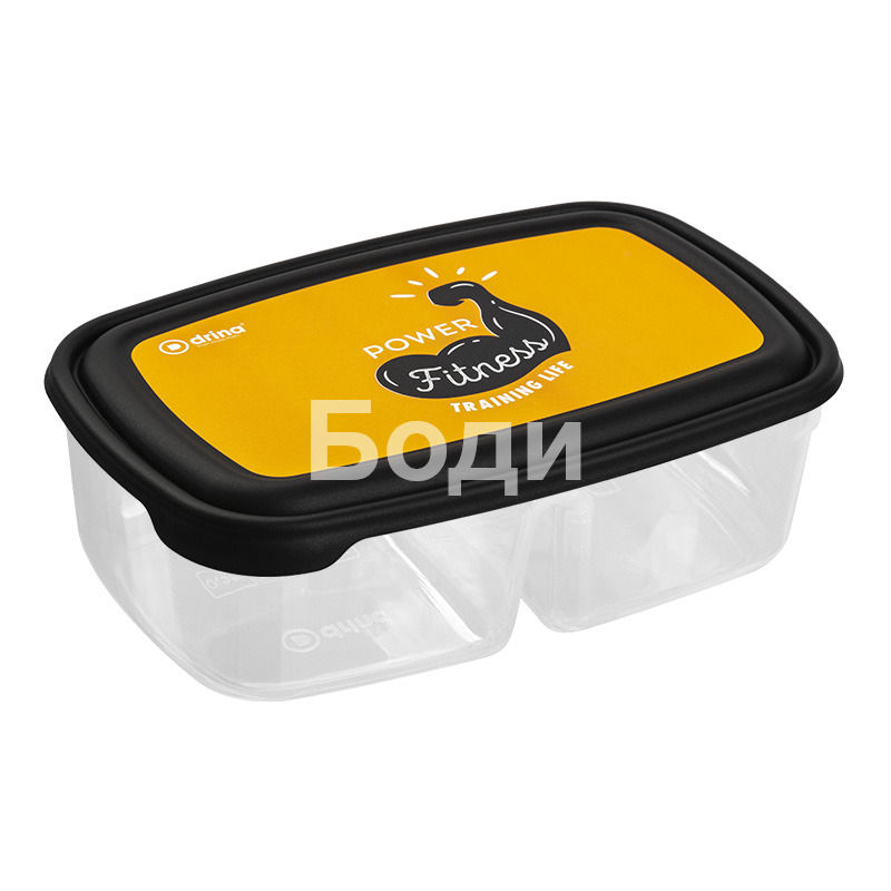 DRINA STORAGE BOX FOOD STILO DECO 0.250ml.+0.250ml. 5