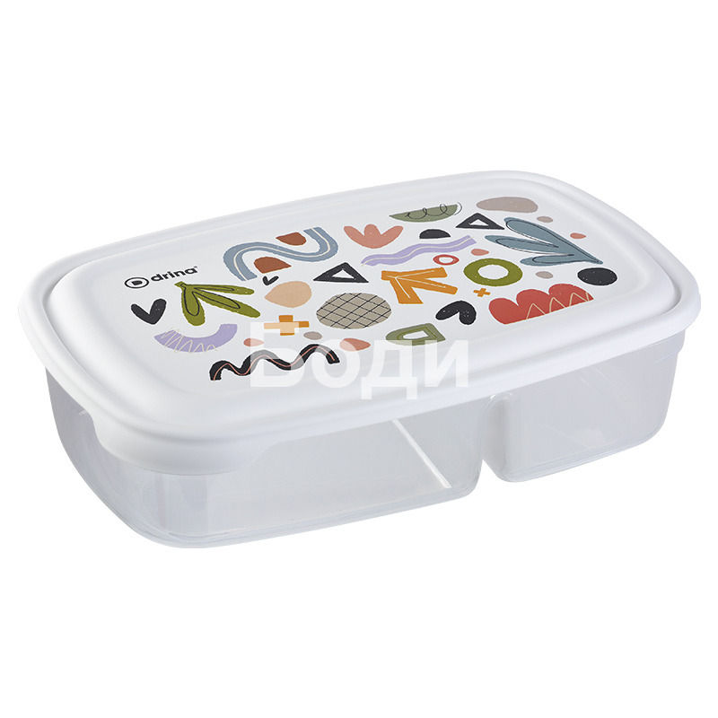 DRINA STORAGE BOX FOOD STILO DECO 0.900ml + 0.500ml.