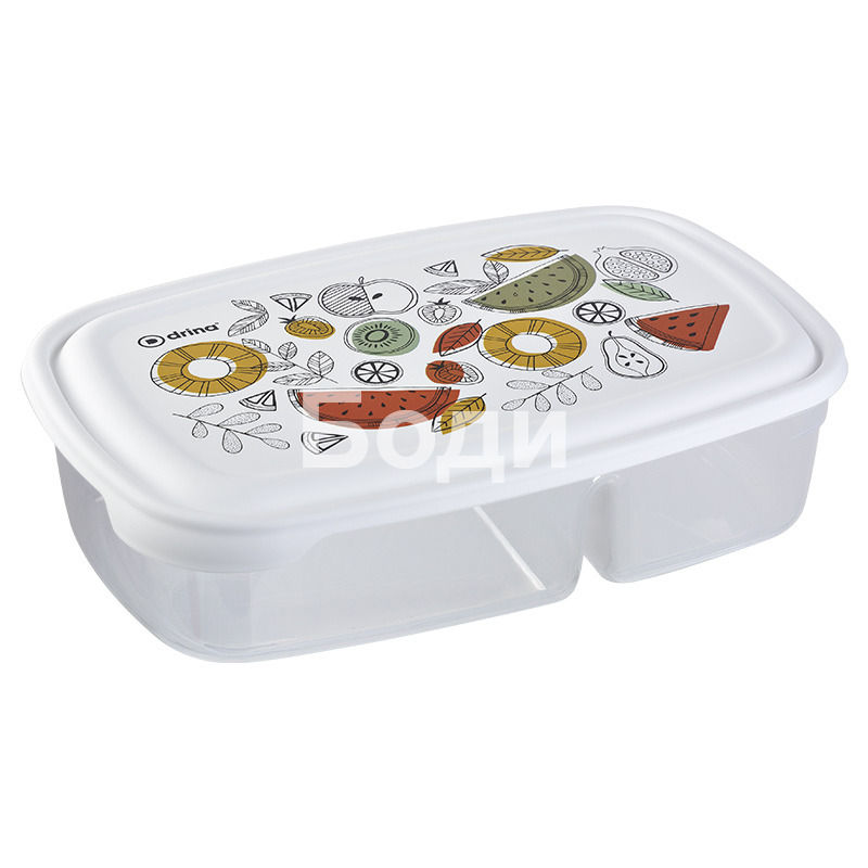 DRINA STORAGE BOX FOOD STILO DECO 0.900ml + 0.500ml. 3