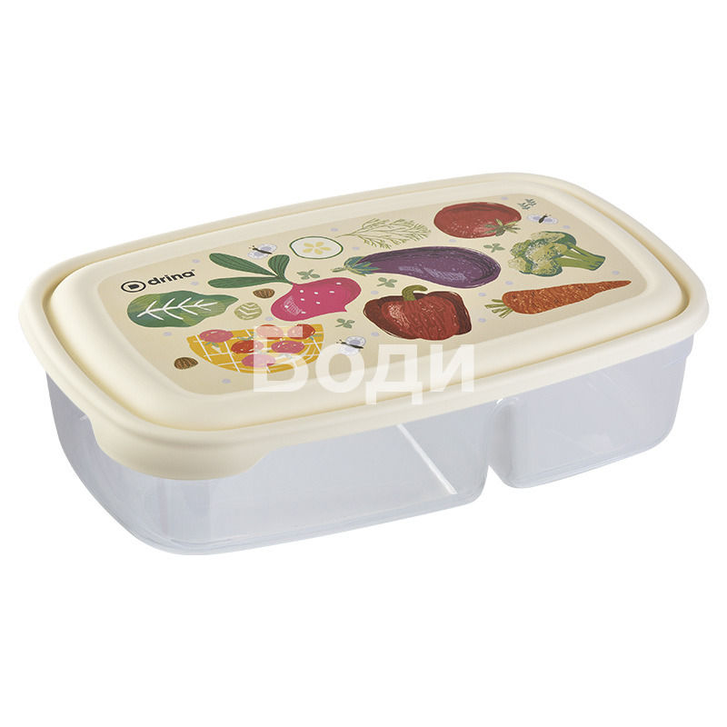 DRINA STORAGE BOX FOOD STILO DECO 0.900ml + 0.500ml. 5