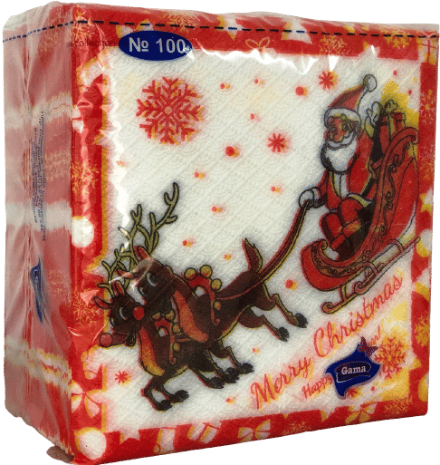 САЛФЕТКИ ГАМА 33х33 70БР КОЛЕДНИ