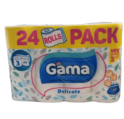 ТОАЛЕТНА ХАРТИЯ ГАМА DELICATE х 24 бр.